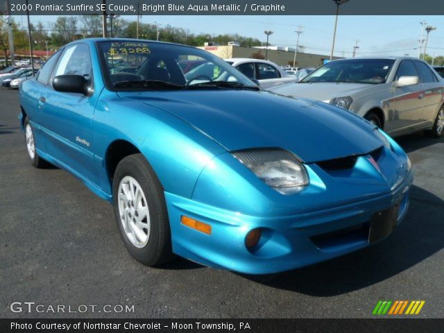 2000 Pontiac Sunfire SE Coupe in Bright Blue Aqua Metallic