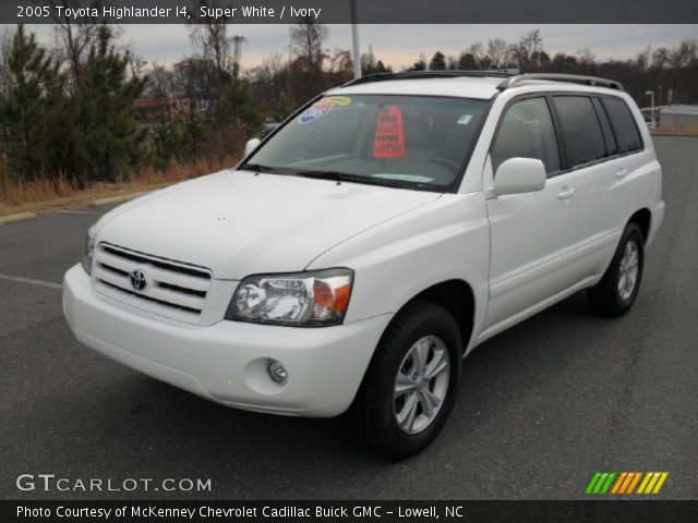 2005 Toyota Highlander I4 in Super White