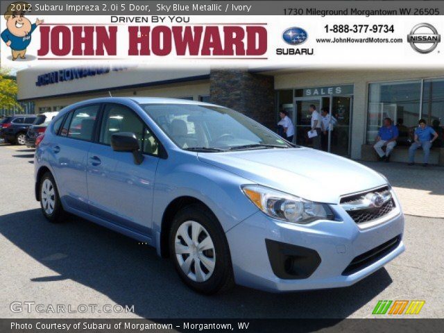 2012 Subaru Impreza 2.0i 5 Door in Sky Blue Metallic