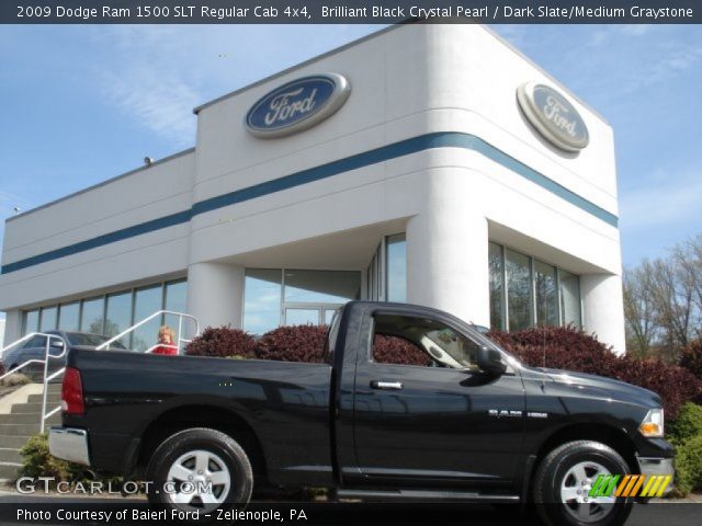 2009 Dodge Ram 1500 SLT Regular Cab 4x4 in Brilliant Black Crystal Pearl
