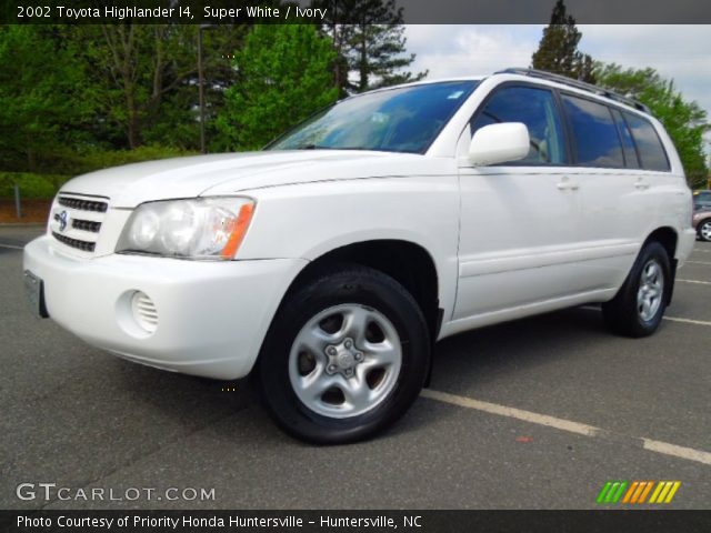 2002 Toyota Highlander I4 in Super White