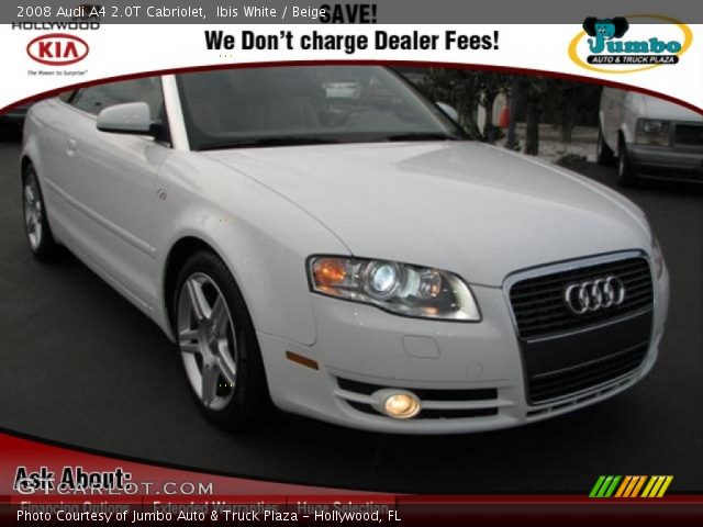 2008 Audi A4 2.0T Cabriolet in Ibis White