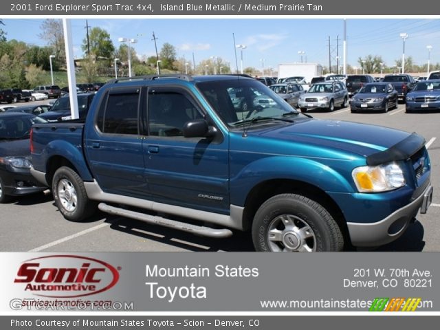 2001 Ford Explorer Sport Trac 4x4 in Island Blue Metallic
