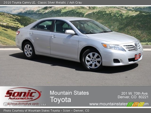 2010 Toyota Camry LE in Classic Silver Metallic