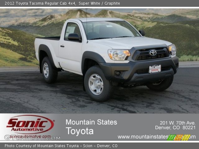 2012 Toyota Tacoma Regular Cab 4x4 in Super White