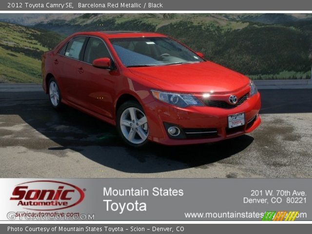 2012 Toyota Camry SE in Barcelona Red Metallic