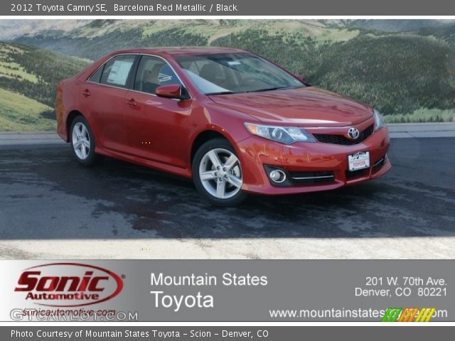 2012 Toyota Camry SE in Barcelona Red Metallic