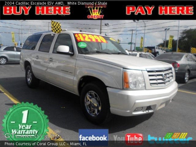 2004 Cadillac Escalade ESV AWD in White Diamond