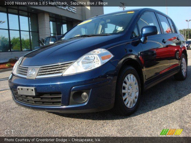 2008 Nissan Versa 1.8 S Hatchback in Sapphire Blue