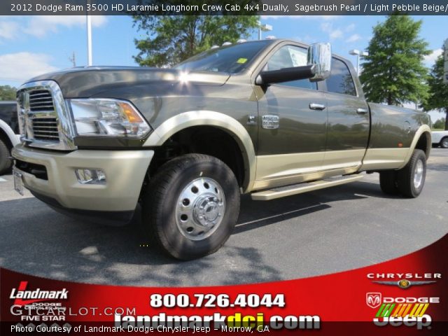 2012 Dodge Ram 3500 HD Laramie Longhorn Crew Cab 4x4 Dually in Sagebrush Pearl