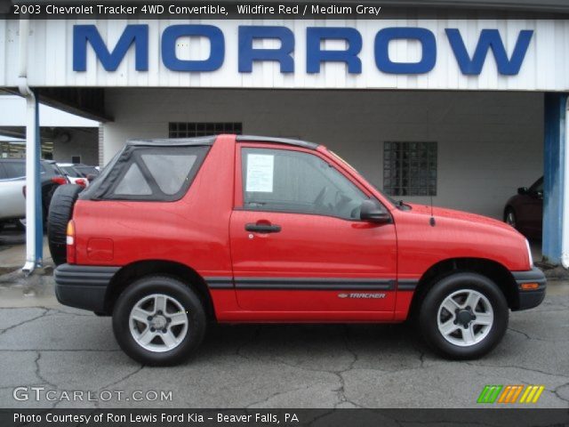 2003 Chevrolet Tracker 4WD Convertible in Wildfire Red