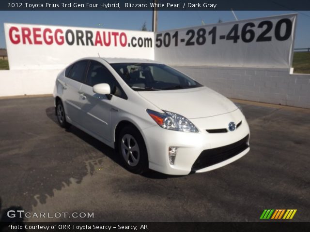 2012 Toyota Prius 3rd Gen Four Hybrid in Blizzard White Pearl