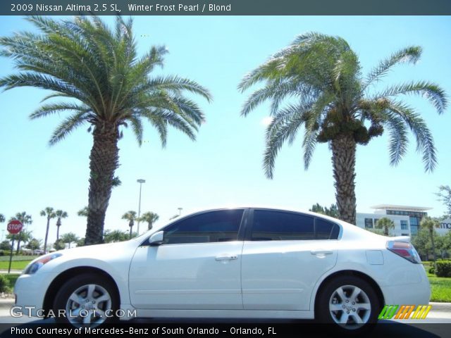 2009 Nissan Altima 2.5 SL in Winter Frost Pearl