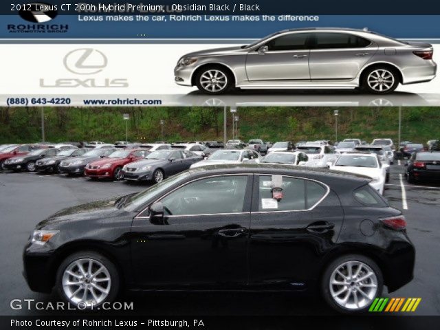 2012 Lexus CT 200h Hybrid Premium in Obsidian Black