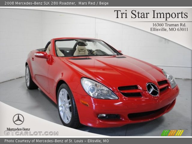 2008 Mercedes-Benz SLK 280 Roadster in Mars Red