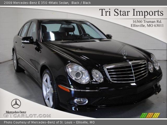 2009 Mercedes-Benz E 350 4Matic Sedan in Black