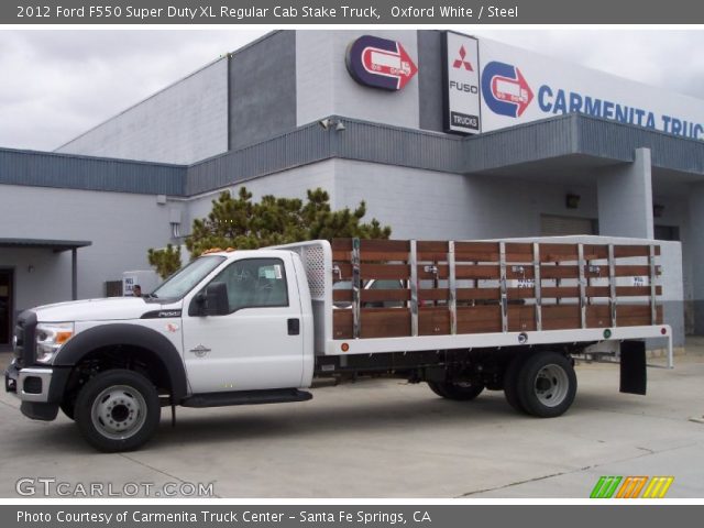 2012 Ford F550 Super Duty XL Regular Cab Stake Truck in Oxford White