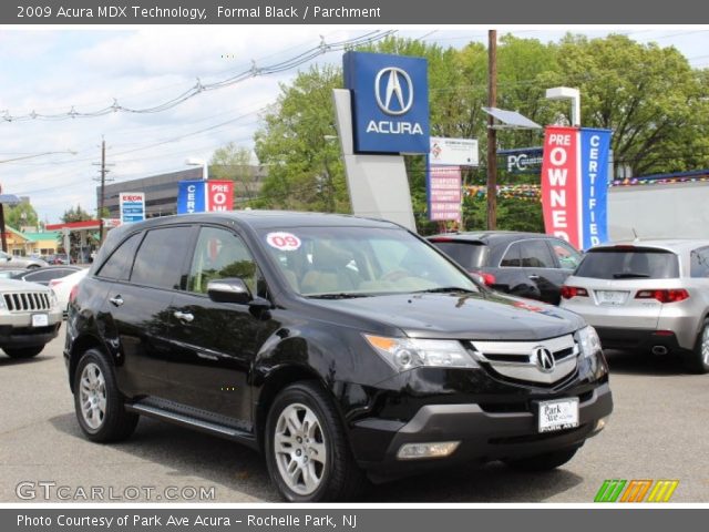 2009 Acura MDX Technology in Formal Black