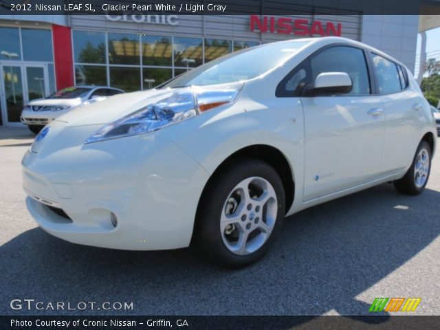 2012 Nissan LEAF SL in Glacier Pearl White