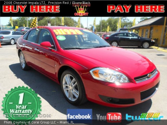 2008 Chevrolet Impala LTZ in Precision Red