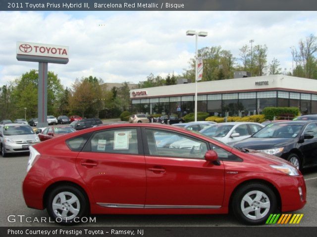 2011 Toyota Prius Hybrid III in Barcelona Red Metallic