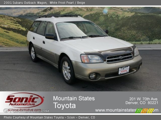 2001 Subaru Outback Wagon in White Frost Pearl