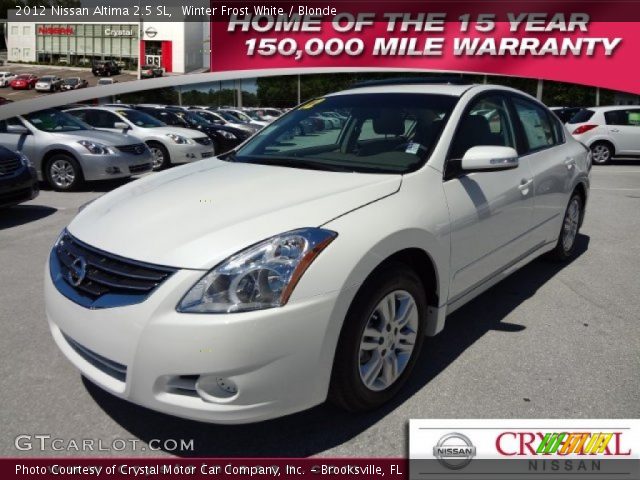 2012 Nissan Altima 2.5 SL in Winter Frost White