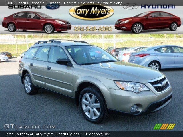 2008 Subaru Outback 2.5i Wagon in Harvest Gold Metallic
