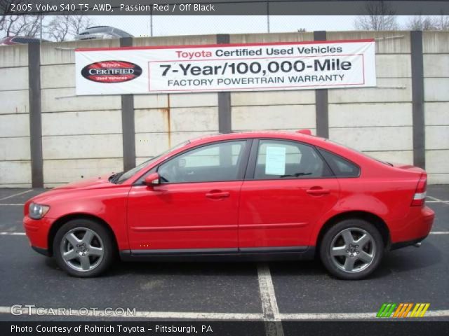 2005 Volvo S40 T5 AWD in Passion Red