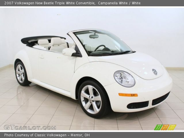 2007 Volkswagen New Beetle Triple White Convertible in Campanella White