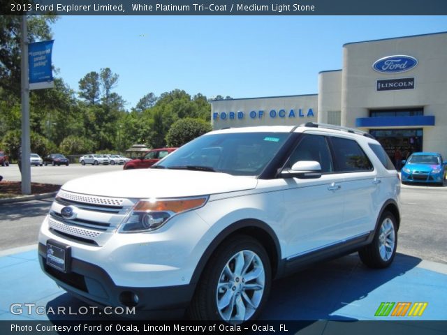 2013 Ford Explorer Limited in White Platinum Tri-Coat