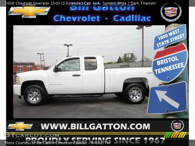 2008 Chevrolet Silverado 1500 LS Extended Cab 4x4 in Summit White