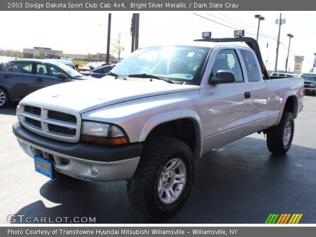 2003 Dodge Dakota Sport Club Cab 4x4 in Bright Silver Metallic