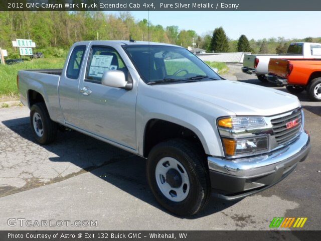 2012 GMC Canyon Work Truck Extended Cab 4x4 in Pure Silver Metallic