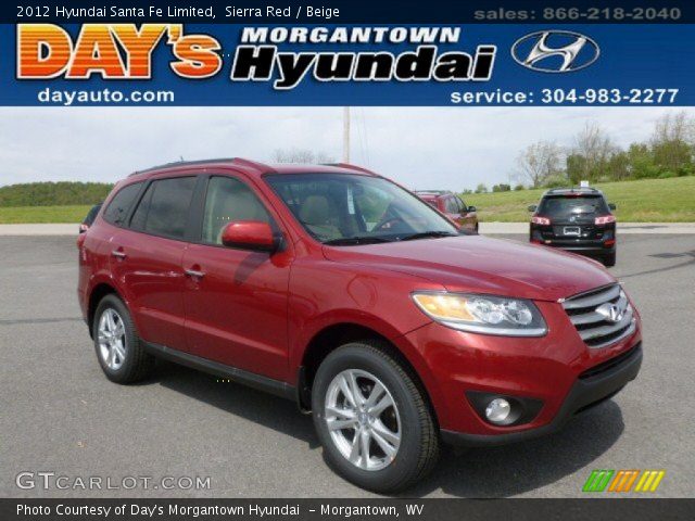 2012 Hyundai Santa Fe Limited in Sierra Red