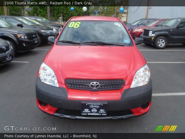 2006 Toyota Matrix AWD in Radiant Red