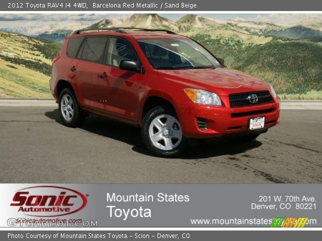 2012 Toyota RAV4 I4 4WD in Barcelona Red Metallic