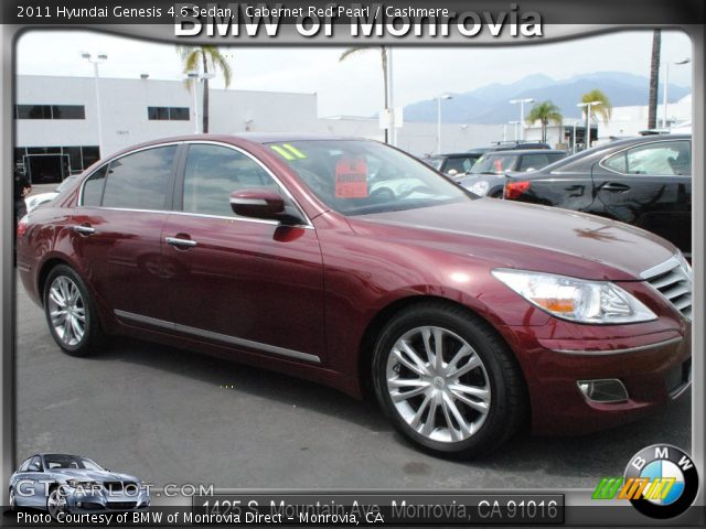 2011 Hyundai Genesis 4.6 Sedan in Cabernet Red Pearl