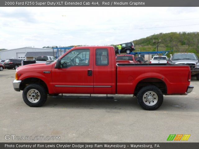2000 Ford F250 Super Duty XLT Extended Cab 4x4 in Red