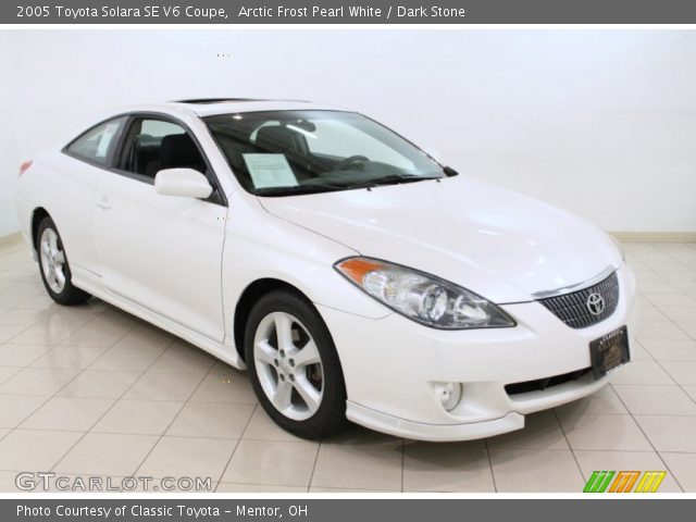 2005 Toyota Solara SE V6 Coupe in Arctic Frost Pearl White