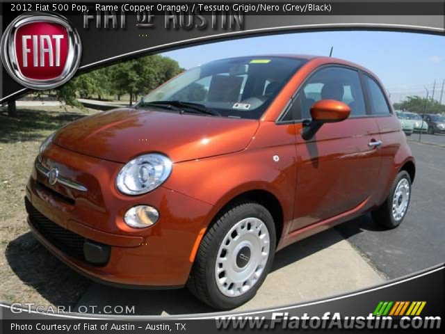 2012 Fiat 500 Pop in Rame (Copper Orange)