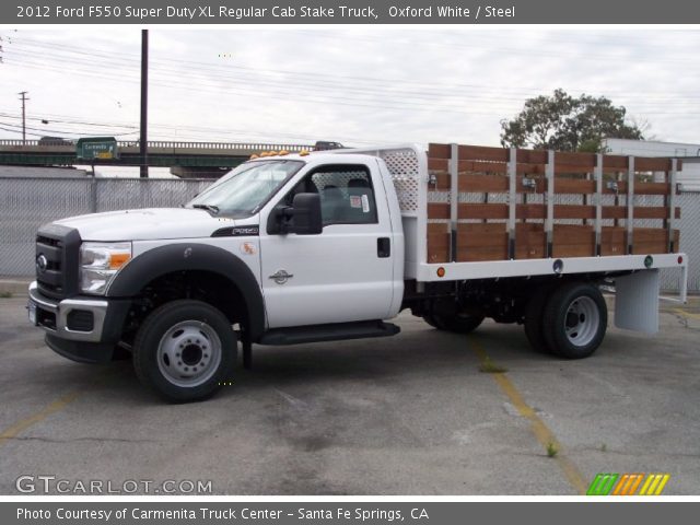 2012 Ford F550 Super Duty XL Regular Cab Stake Truck in Oxford White