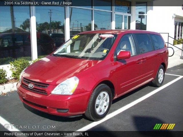 2006 Kia Sedona LX in Claret Red