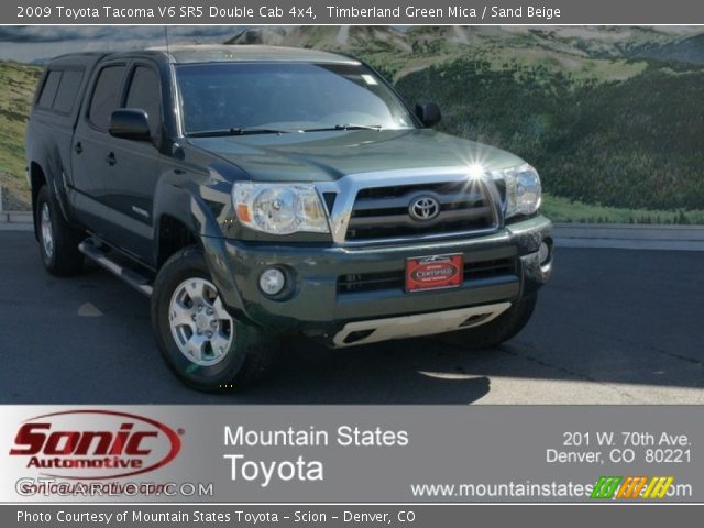 2009 Toyota Tacoma V6 SR5 Double Cab 4x4 in Timberland Green Mica