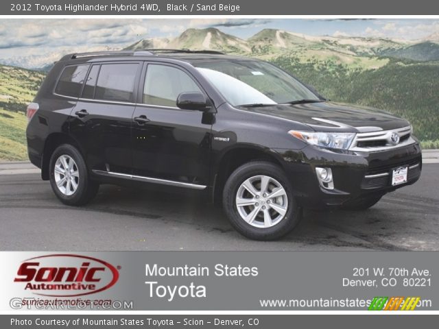 2012 Toyota Highlander Hybrid 4WD in Black