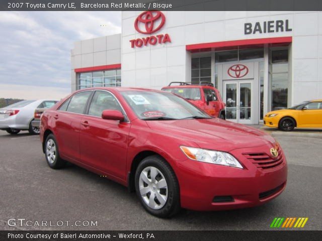 2007 Toyota Camry LE in Barcelona Red Metallic