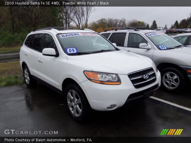 2009 Hyundai Santa Fe SE 4WD in Powder White Pearl