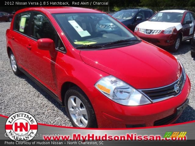 2012 Nissan Versa 1.8 S Hatchback in Red Alert