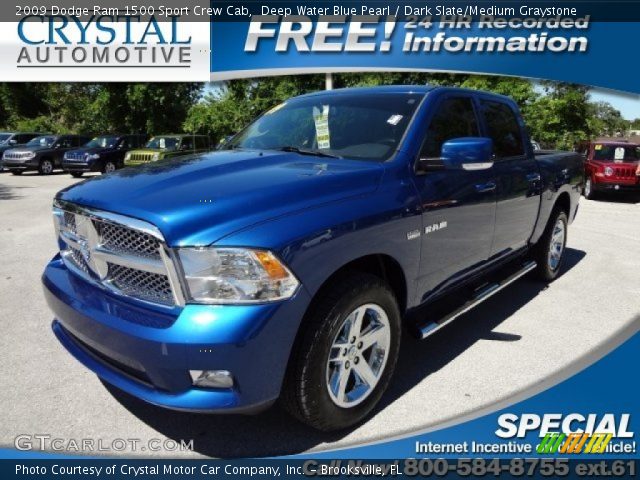 2009 Dodge Ram 1500 Sport Crew Cab in Deep Water Blue Pearl