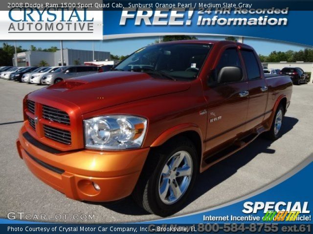 2008 Dodge Ram 1500 Sport Quad Cab in Sunburst Orange Pearl